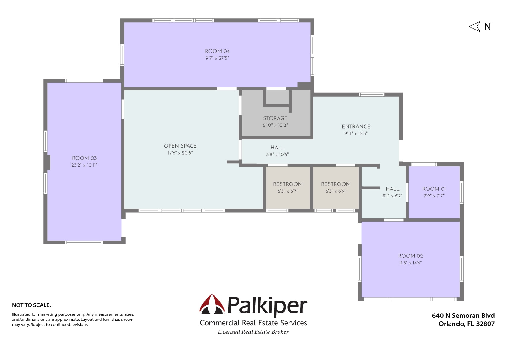 640 N Semoran Blvd, Orlando, FL à louer Plan d’étage– Image 1 sur 7