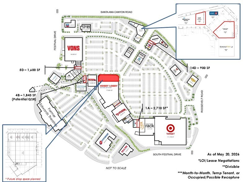 8020-8100 E Santa Ana Canyon Rd, Anaheim Hills, CA à louer - Plan de site – Image 2 sur 9
