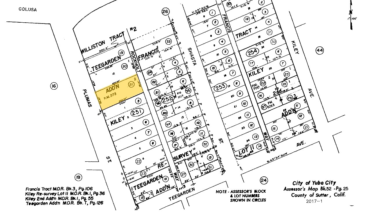 765-771 Plumas St, Yuba City, CA à louer Plan cadastral– Image 1 sur 3