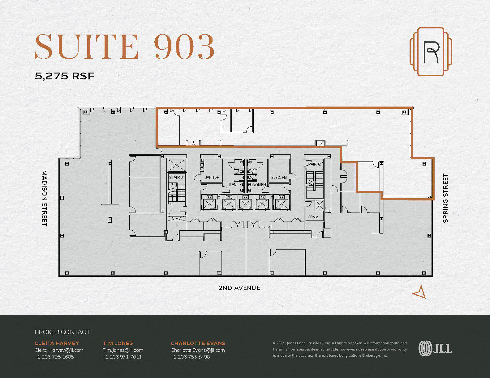 1015 2nd Ave, Seattle, WA à louer Plan d’étage– Image 1 sur 1