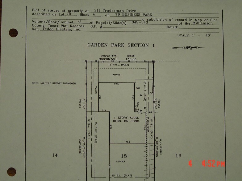211 Tradesmen Dr, Hutto, TX à louer - Plan cadastral – Image 2 sur 3