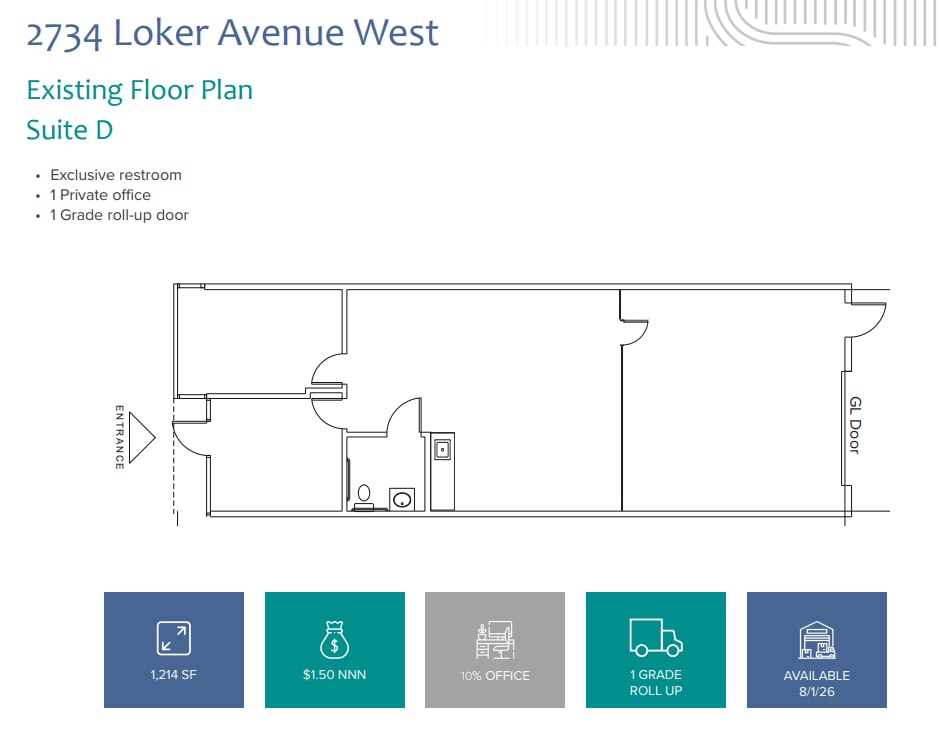 2720 Loker Ave W, Carlsbad, CA à louer Plan d’étage– Image 1 sur 1