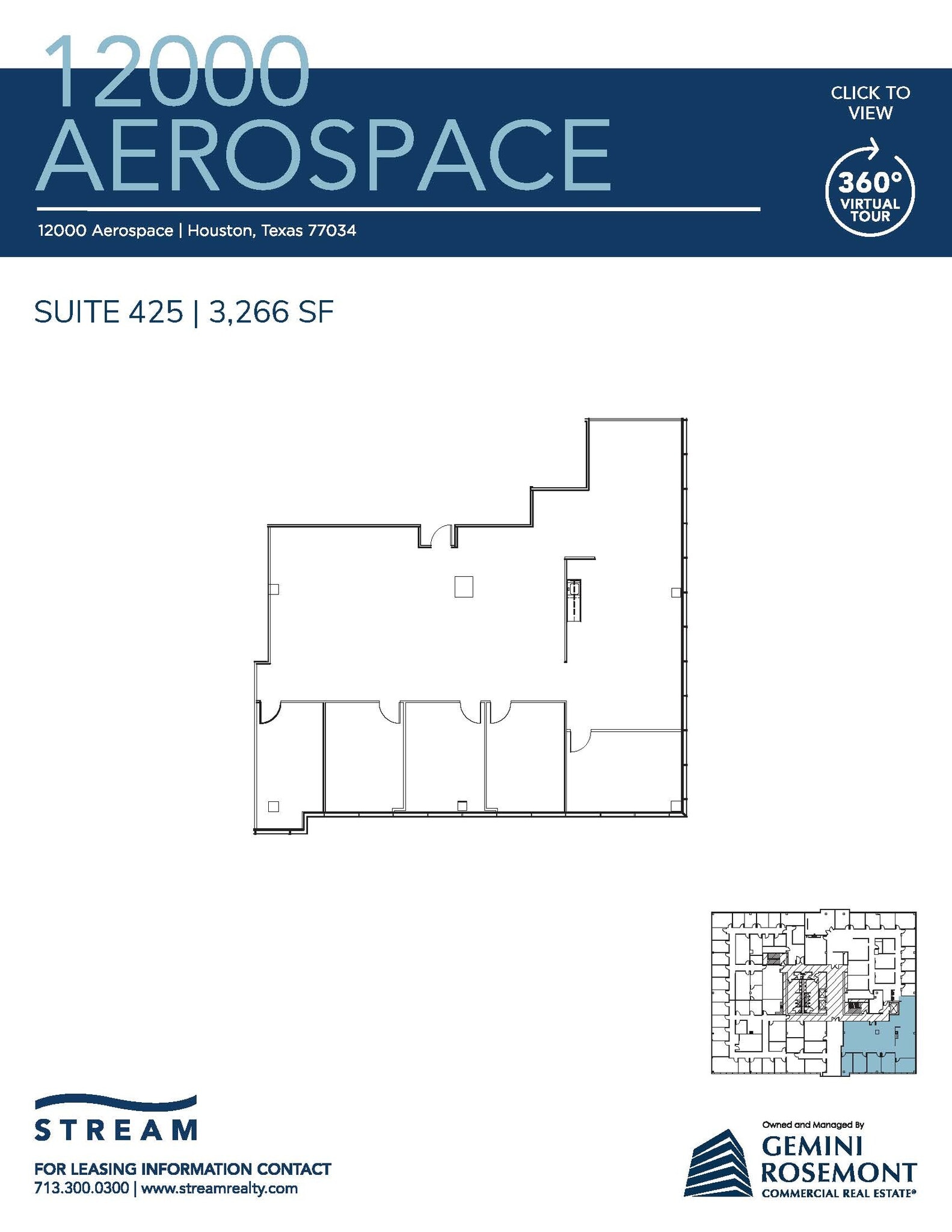 12000 Aerospace Ave, Houston, TX à louer Plan d’étage– Image 1 sur 1