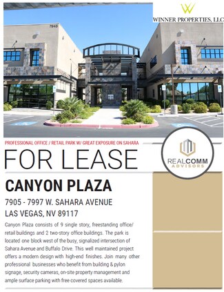 Plus de détails pour 7905-7995 W Sahara Ave, Las Vegas, NV - Bureau à louer