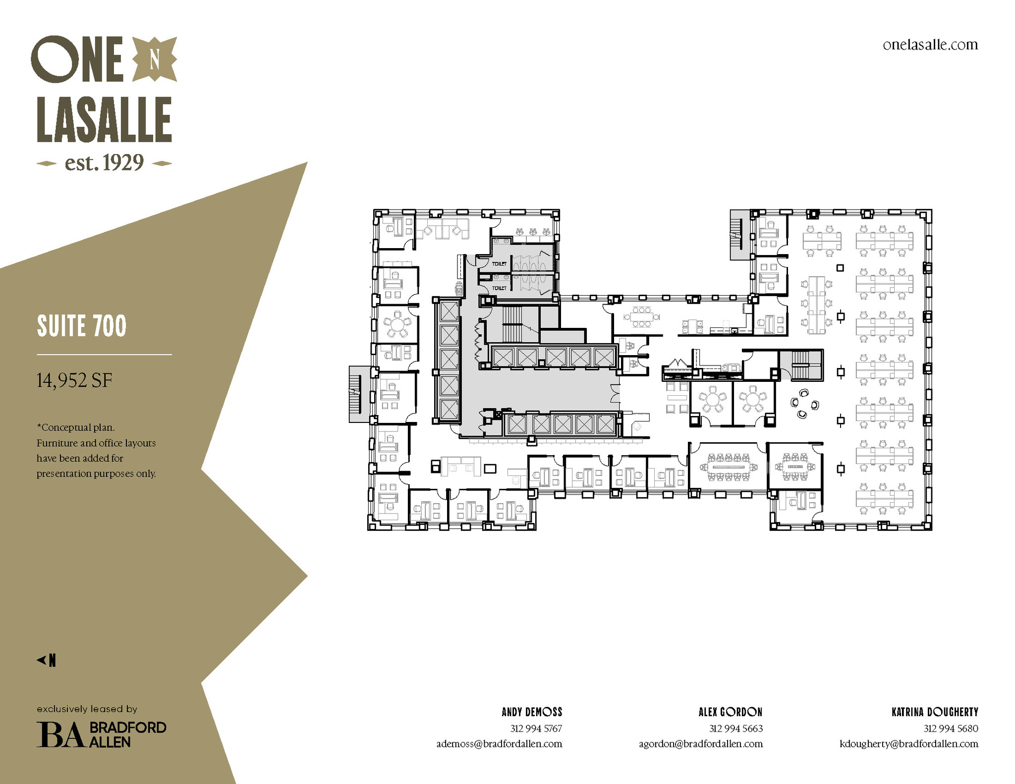 1 N La Salle St, Chicago, IL à louer Plan d’étage– Image 1 sur 2