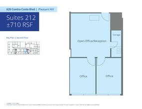 620 Contra Costa Blvd, Pleasant Hill, CA à louer Plan d’étage– Image 1 sur 1