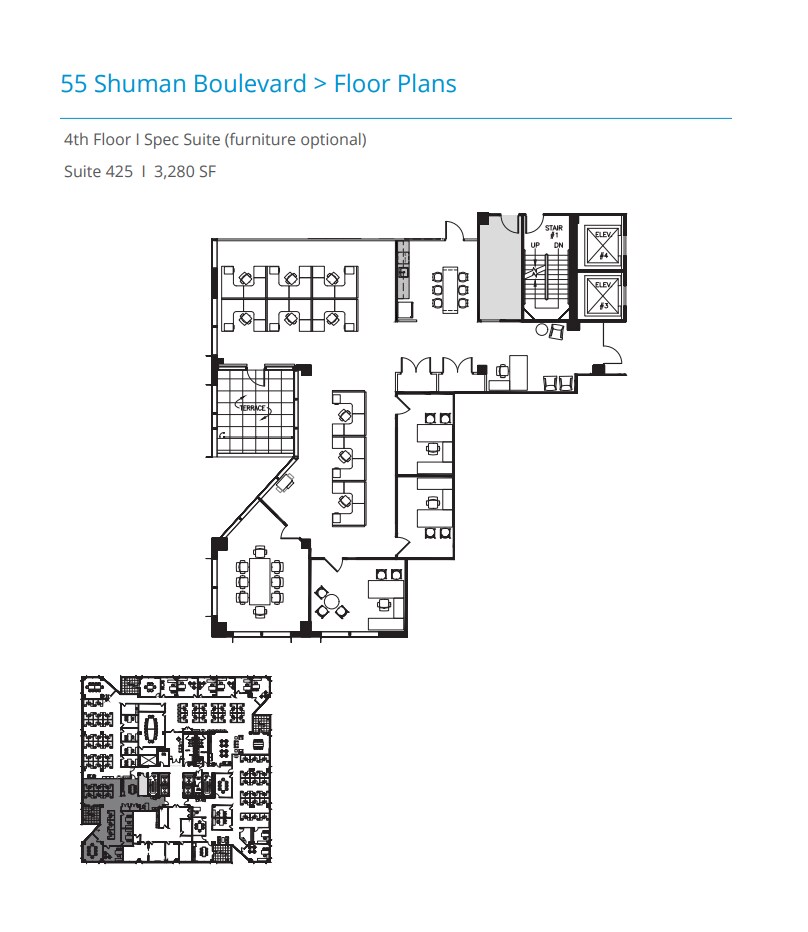55 Shuman Blvd, Naperville, IL à louer Plan d’étage– Image 1 sur 1