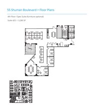 55 Shuman Blvd, Naperville, IL à louer Plan d’étage– Image 2 sur 2
