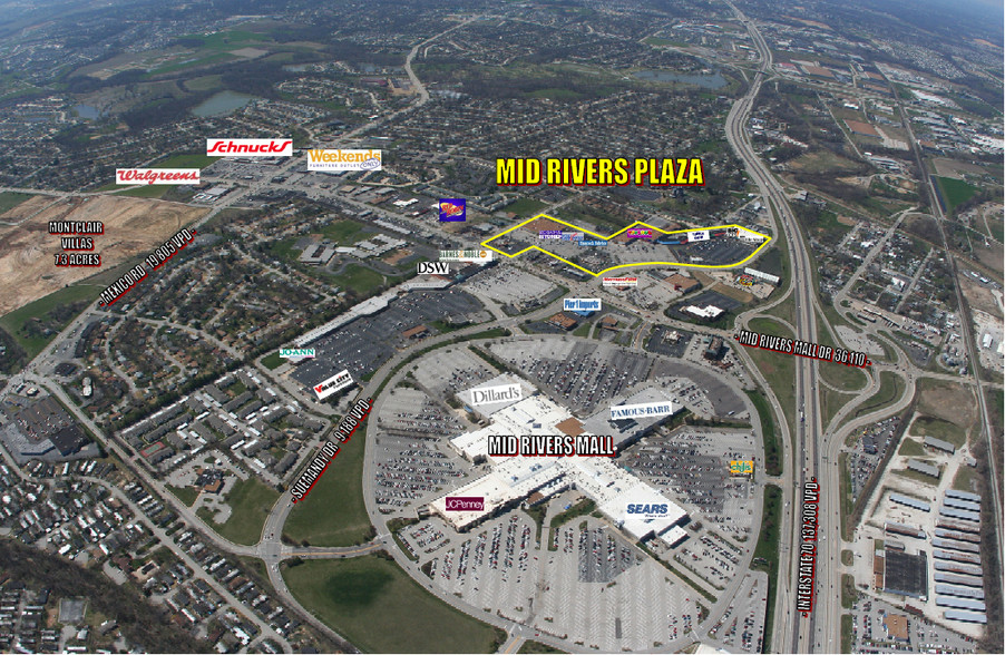 235-293 Mid Rivers Mall Dr, Saint Peters, MO à louer - Aérien – Image 3 sur 10