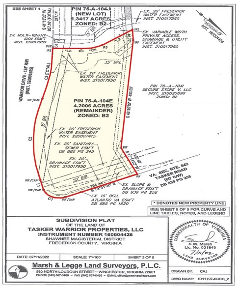 Tasker Dr, Stephens City, VA à vendre - Plan de site – Image 2 sur 3