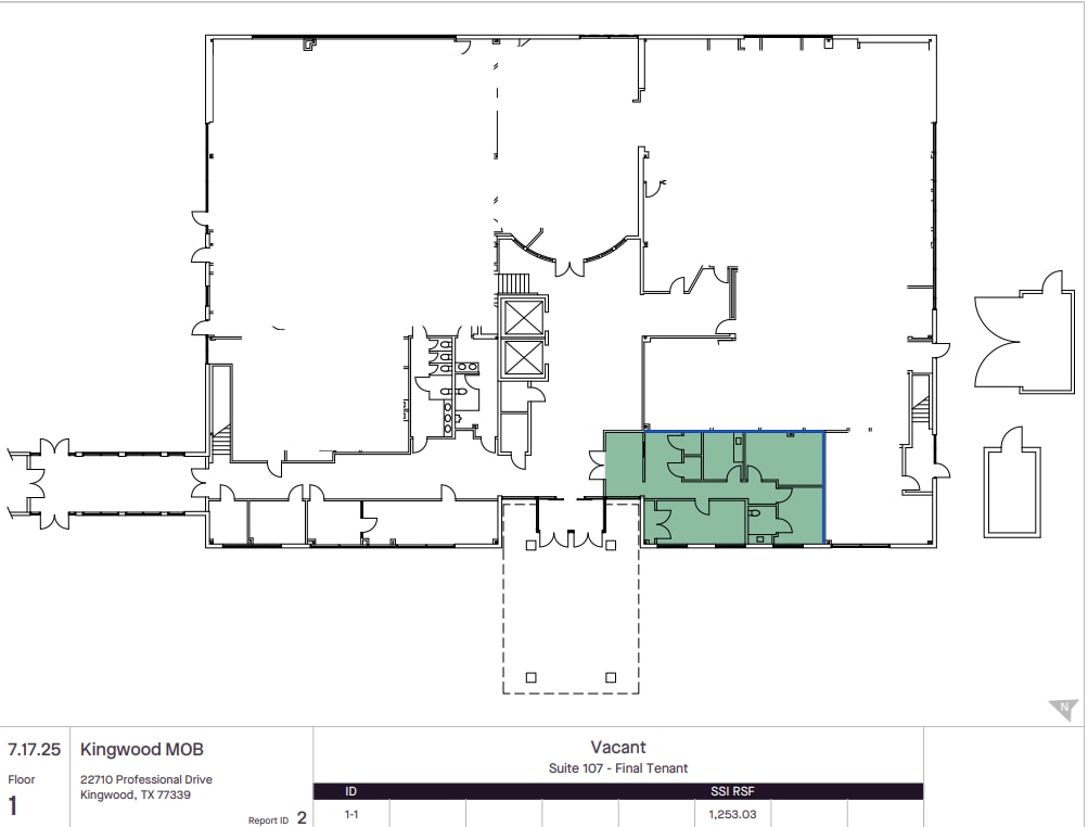 22710 Professional Dr, Kingwood, TX à louer Plan d’étage– Image 1 sur 1