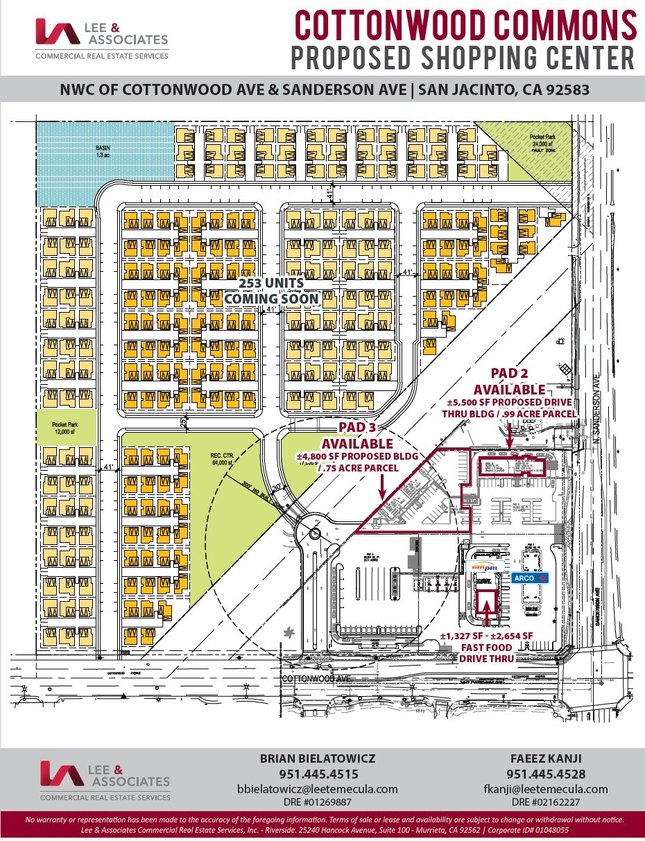 2301-2455 Cottonwood Ave, San Jacinto, CA à louer Plan d’étage– Image 1 sur 1
