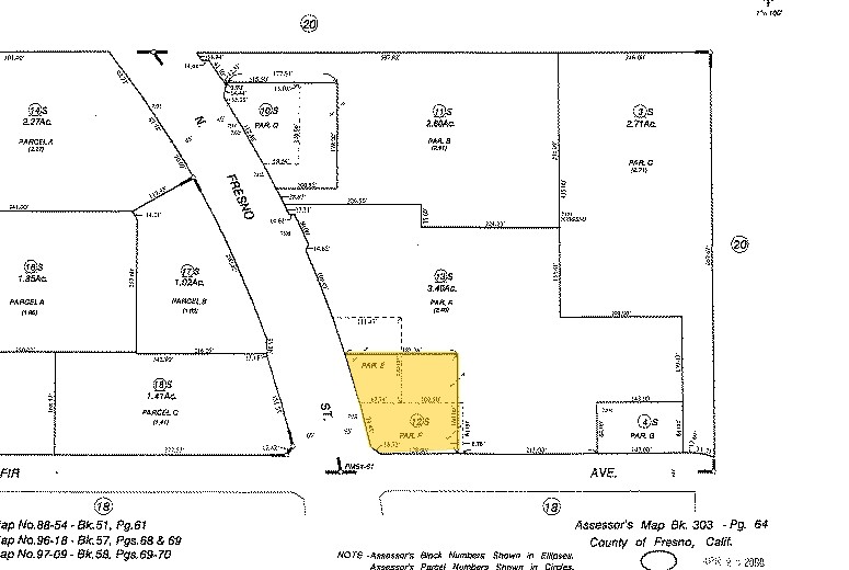 7102 N Fresno St, Fresno, CA à louer - Plan cadastral – Image 2 sur 2