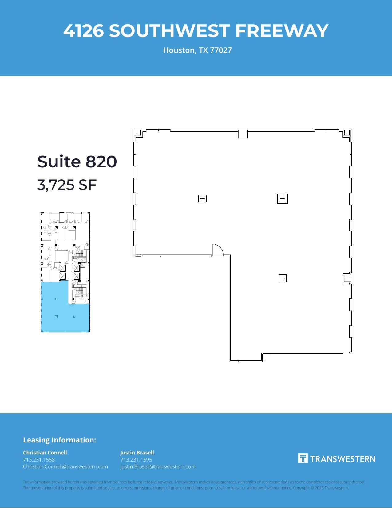 4126 Southwest Fwy, Houston, TX à louer Plan d’étage– Image 1 sur 1
