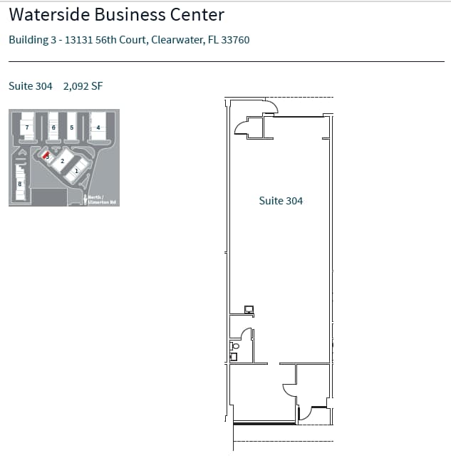 13190 56th Ct, Clearwater, FL à louer Plan d’étage– Image 1 sur 1