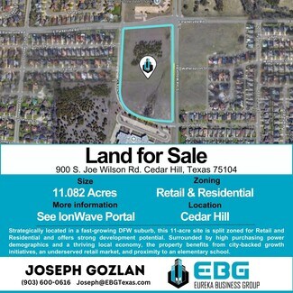 Plus de détails pour 900 S Joe Wilson Rd, Cedar Hill, TX - Terrain à vendre