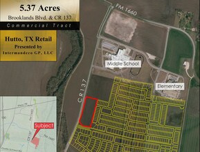 CR137 & Future Brooklands Blvd, Hutto, TX - Vue aérienne vue de carte - Image1