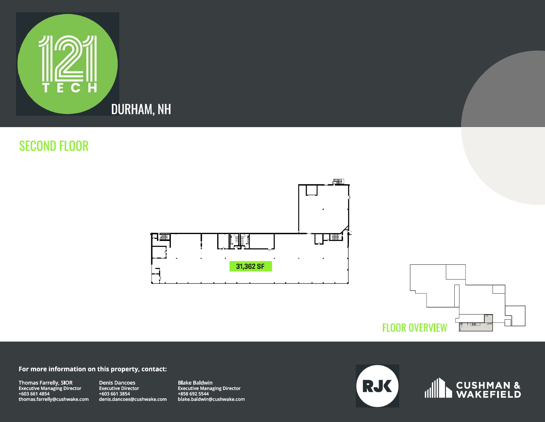 121 Technology Dr, Durham, NH à louer Plan d’étage– Image 1 sur 1