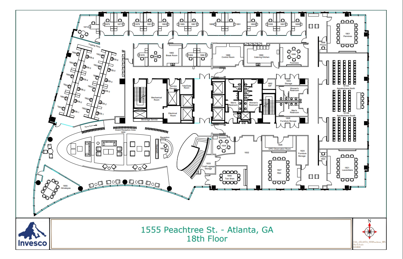 1555 Peachtree St, Atlanta, GA à louer Plan d’étage– Image 1 sur 1
