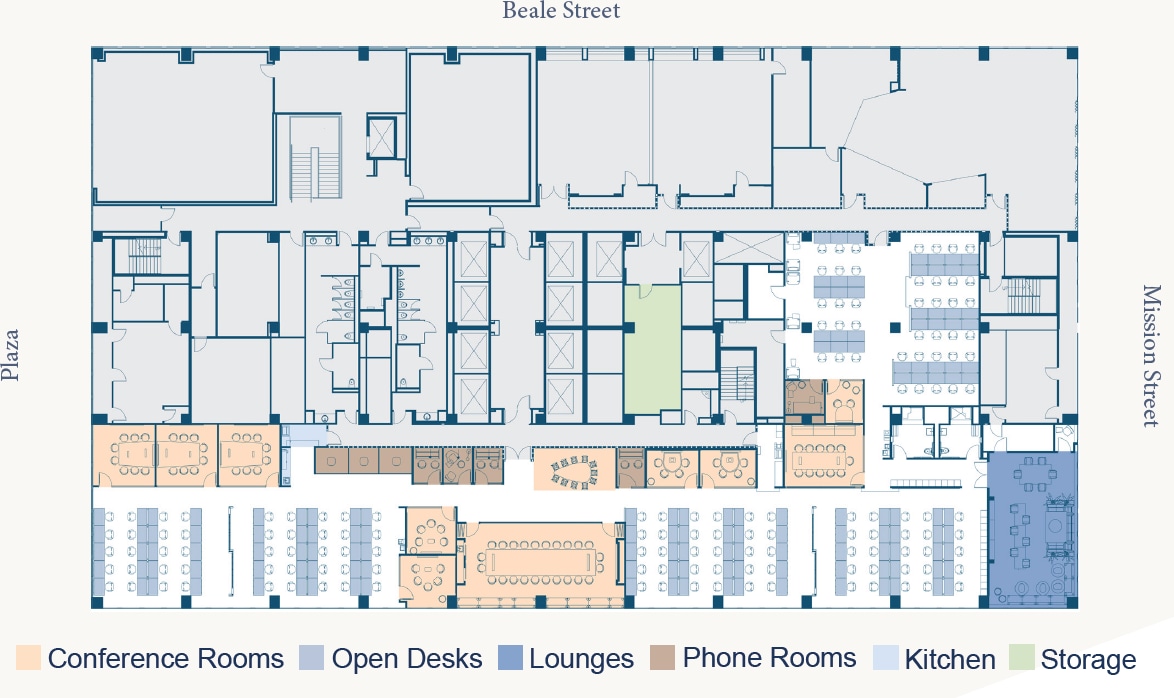 300 Mission St, San Francisco, CA à louer Plan d’étage– Image 1 sur 1
