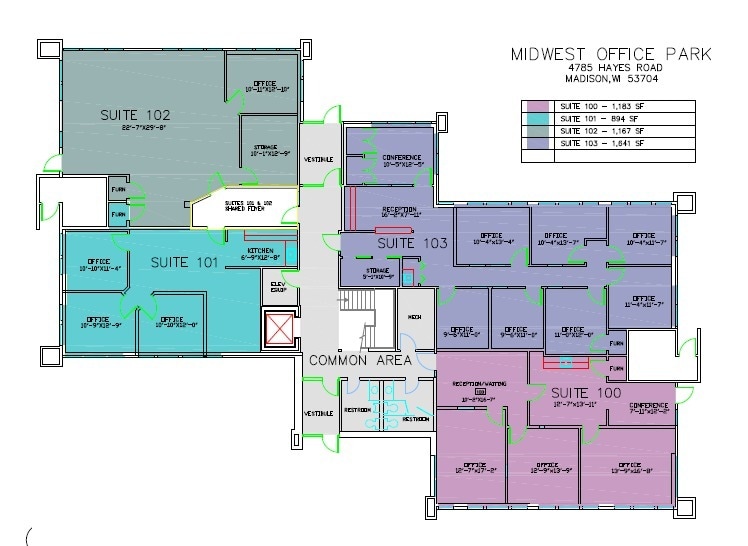 4781 Hayes Rd, Madison, WI à louer Plan d’étage– Image 1 sur 1