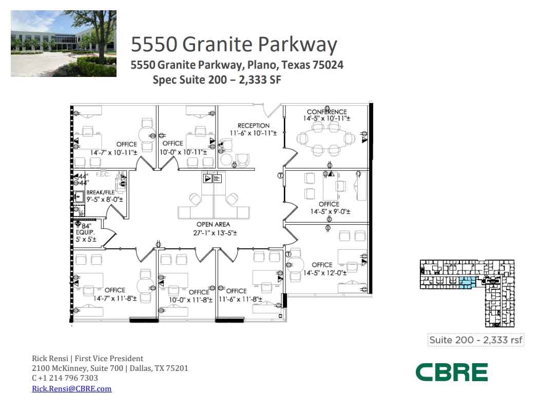 5550 Granite Pky, Plano, TX à louer Plan d’étage– Image 1 sur 1