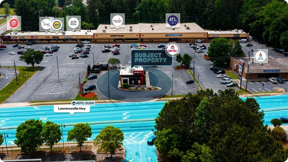 4234 Lawrenceville Hwy NW, Lilburn, GA à vendre - Aérien – Image 2 sur 2