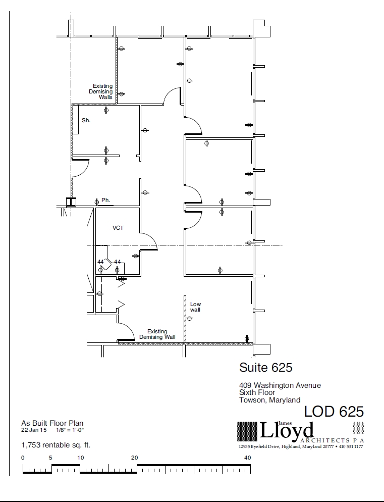 409 Washington Ave, Towson, MD à louer Plan d’étage– Image 1 sur 1