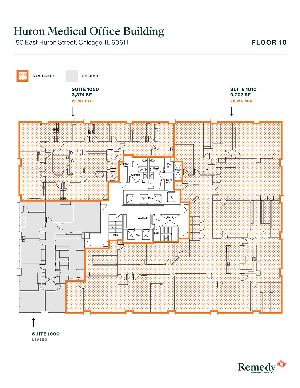 150 E Huron St, Chicago, IL à louer Plan d’étage– Image 1 sur 6
