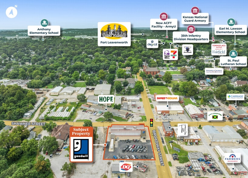 104 S Broadway St, Leavenworth, KS à vendre - Aérien – Image 2 sur 3