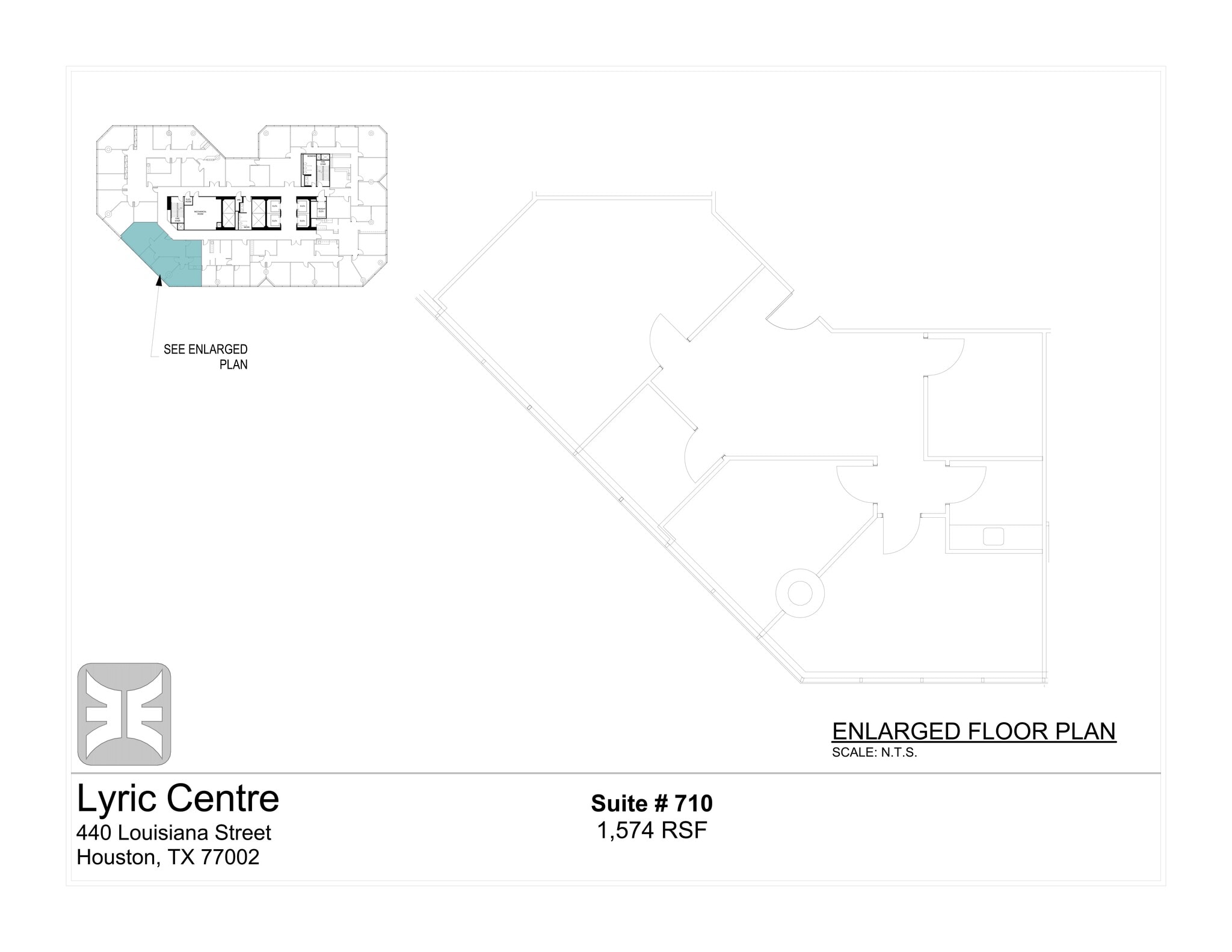 440 Louisiana St, Houston, TX à louer Plan de site– Image 1 sur 1
