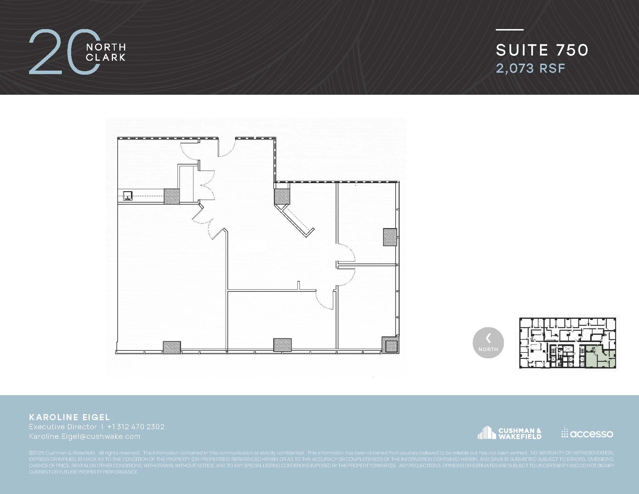 20 N Clark St, Chicago, IL à louer Plan d’étage– Image 1 sur 1