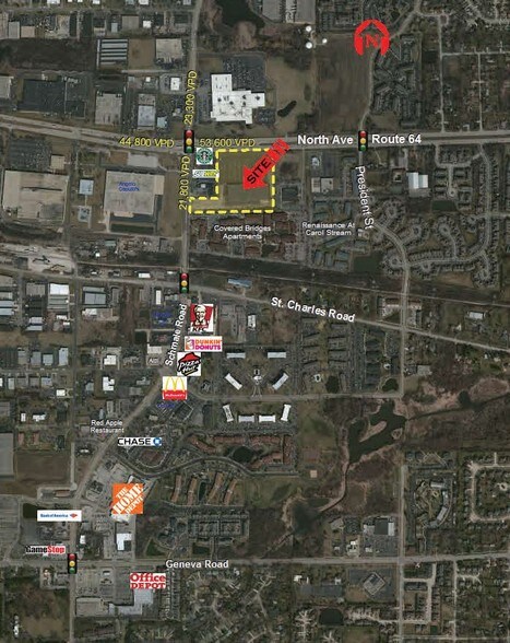 610 E North Ave, Carol Stream, IL à louer - Aérien – Image 2 sur 3