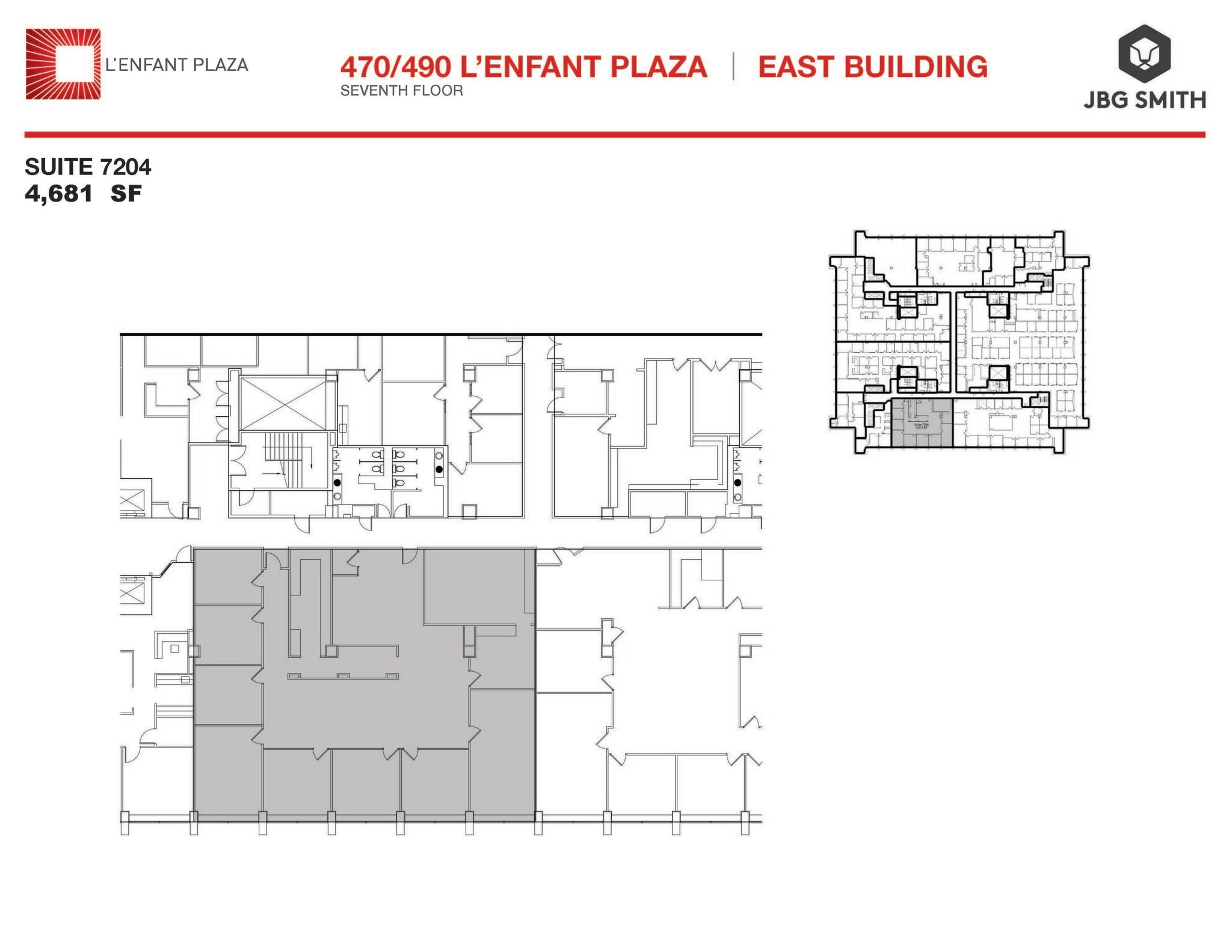 470-490 L'Enfant Plz SW, Washington, DC à louer Plan d’étage– Image 1 sur 3