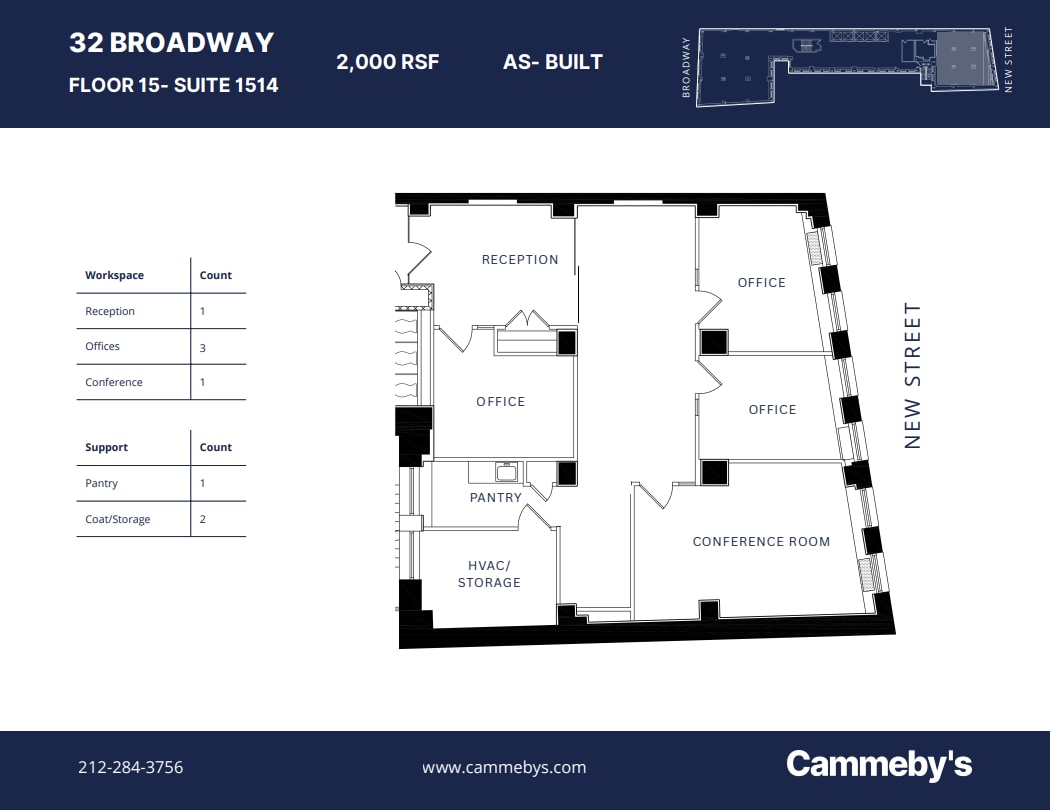 32 Broadway, New York, NY à louer Plan d’étage– Image 1 sur 5