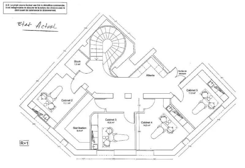 Bureau dans Paris à vendre - Plan d’étage – Image 3 sur 4
