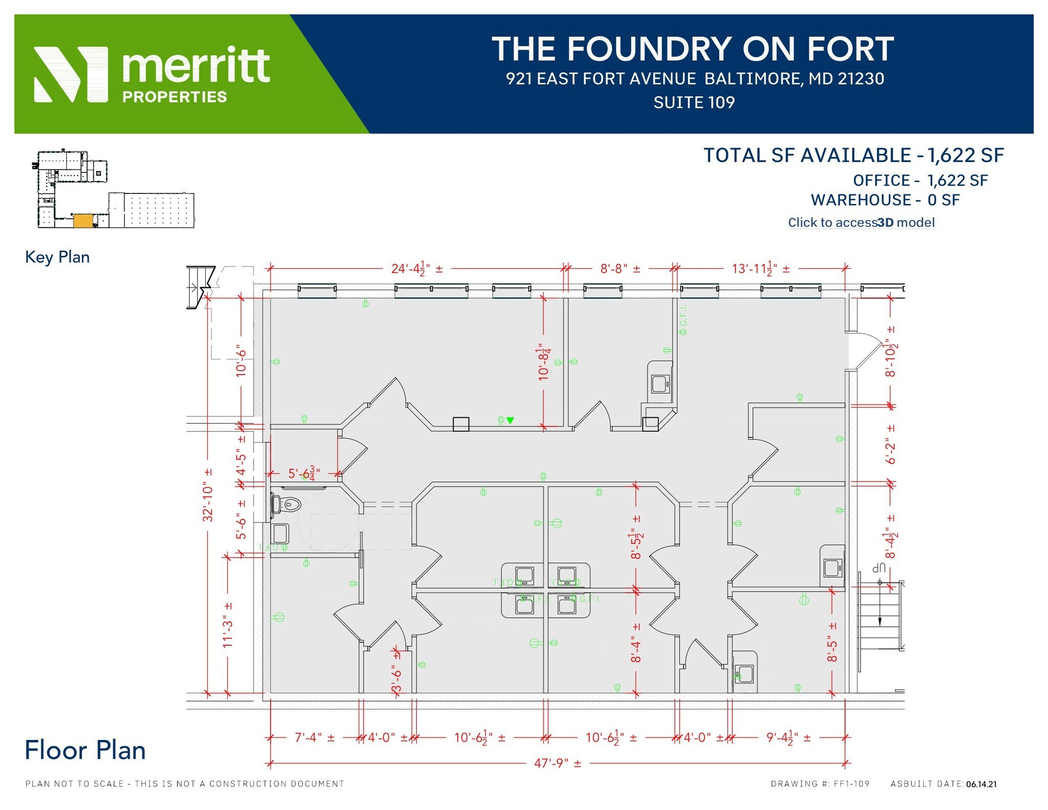 921 E Fort Ave, Baltimore, MD à louer Plan d’étage– Image 1 sur 1