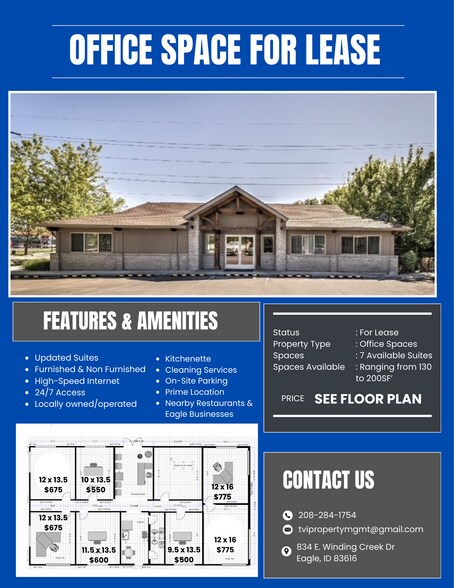 834 E Winding Creek Dr, Eagle, ID à louer - Plan d’étage – Image 2 sur 8