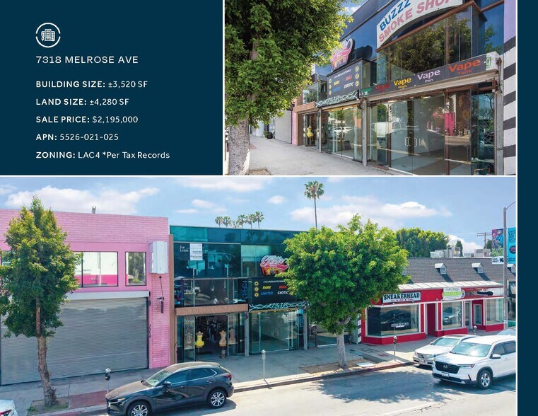 7318 Melrose Ave, Los Angeles, CA à vendre - Photo de l’immeuble – Image 3 sur 16