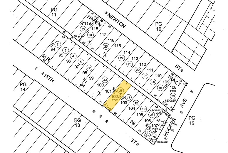 1413 E 15th St, Los Angeles, CA à vendre - Plan cadastral – Image 2 sur 2