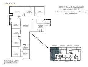 11590 W Bernardo Ct, San Diego, CA à louer Plan d’étage– Image 1 sur 1