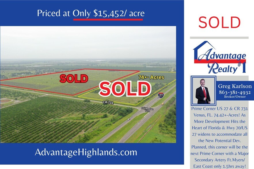 220 US 27 hwy, Venus, FL à vendre - Photo de l’immeuble – Image 1 sur 5