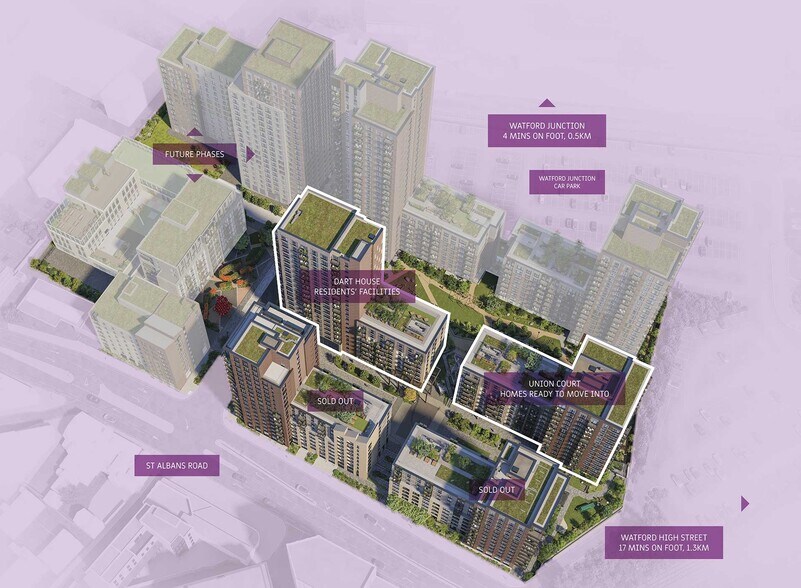 2 Fauna Walk, Watford à louer - Aérien – Image 3 sur 3