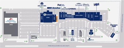 10101-10501 Pines Blvd, Pembroke Pines, FL à louer Plan de site– Image 2 sur 2