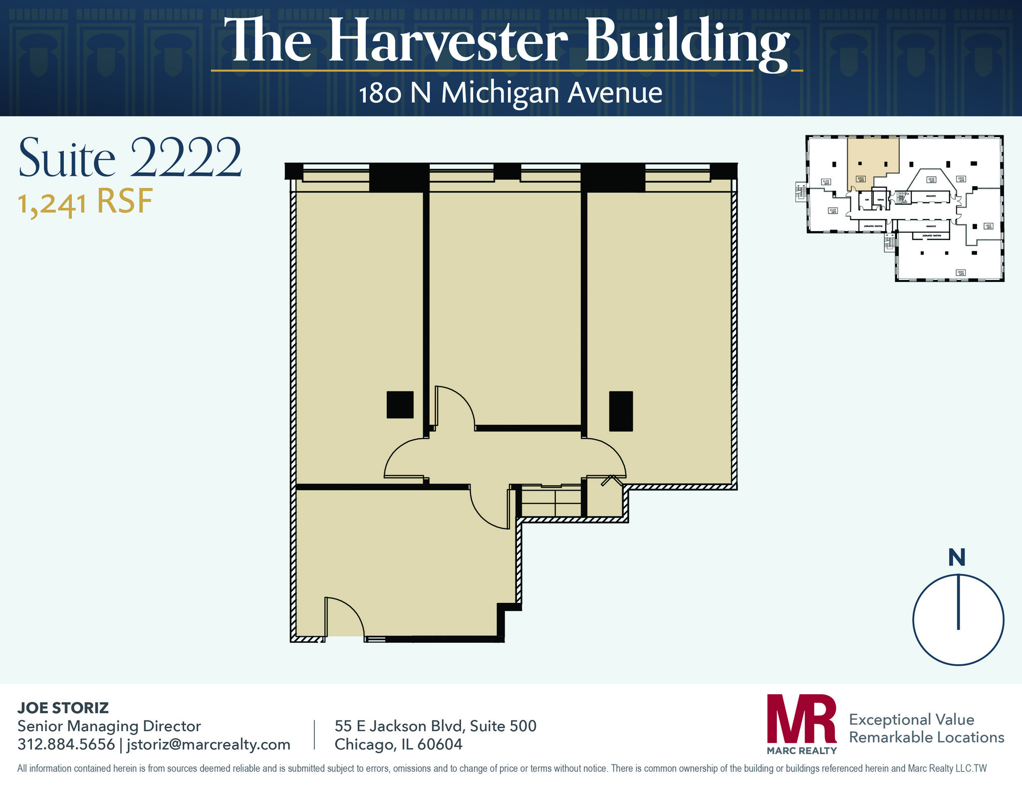 180 N Michigan Ave, Chicago, IL à louer Plan d’étage– Image 1 sur 7