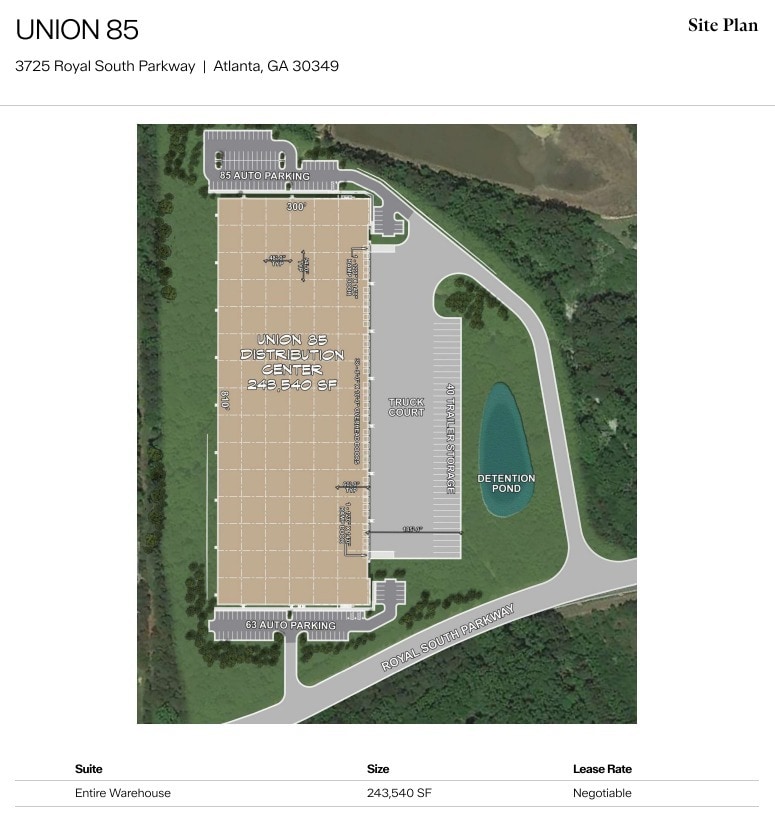 3725 Royal South Pky, Atlanta, GA à louer Plan de site– Image 1 sur 1