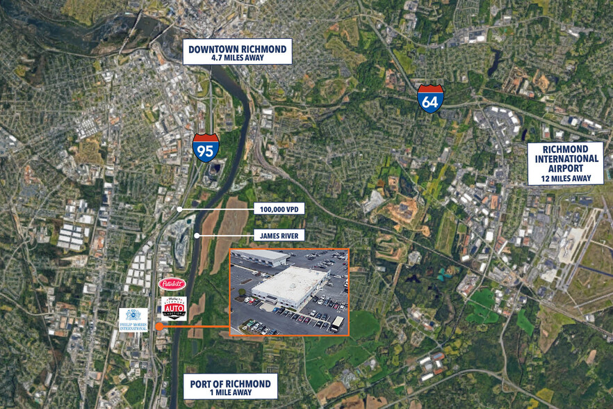 3800 Deepwater Terminal Rd, Richmond, VA à louer - Photo de l’immeuble – Image 1 sur 1