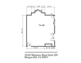 16165 Monterey Rd, Morgan Hill, CA à louer Plan d’étage– Image 1 sur 5