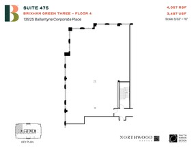 13925 Ballantyne Corporate Pl, Charlotte, NC à louer Plan d’étage– Image 1 sur 5