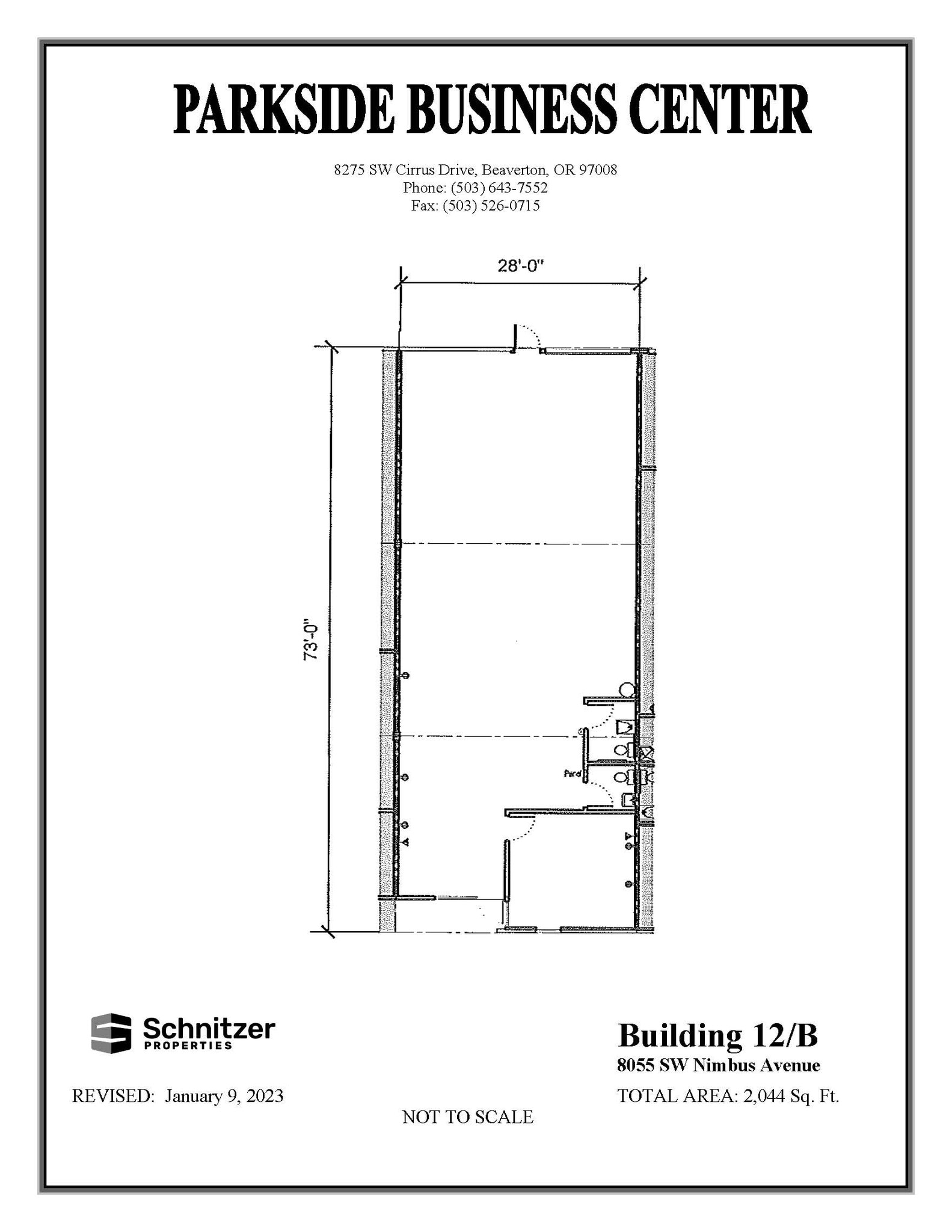 8362-8380 SW Nimbus Ave, Beaverton, OR à louer Plan d’étage– Image 1 sur 1